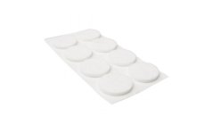 Filcová podložka KRUH BÍLÁ pr.9mm, tl.1,5mm, 32 ks