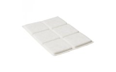Filc.podložka ČTVEREC BÍLÁ 25x25mm, tl.3,5mm 8ks
