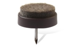 Narážecí filcový kluzák KRUH hnědý pr.28mm 8ks