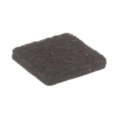 Filc.podložka ČTVEREC HNĚDÁ 30x30mm, tl.3,5mm 6ks