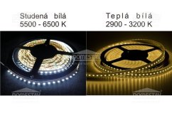 LED pásek 60 LED/m 14,4W/m bílá teplá, IP20