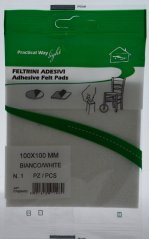 Filc.podložka ČTVEREC BÍLÁ 100x100mm,tl.3,5mm 1ks