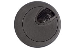 Kabelová průchodka 60 mm černá s kartáčkem