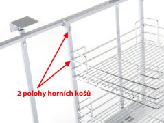 KASITA slepý roh s tlumením, 900 x 510 mm, pravý
