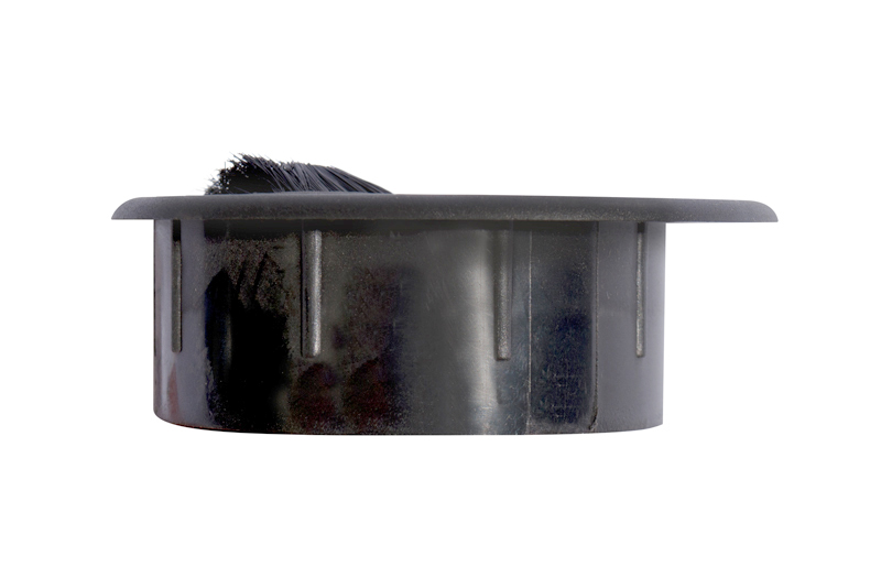 Kabelová průchodka 60 mm černá s kartáčkem
