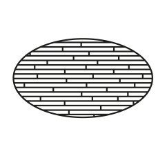 Stolová deska elipsa 600 x 600 mm, buk cink, tl. 50 mm A/B (cena za ks)