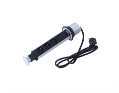 Zásuvková věž 3xzásuvka 2xUSB 230V, RAL9006