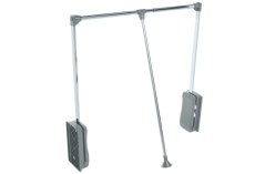 Výklopný věšák EASY, 54/60 cm, 10 kg,stříbrná,šedá