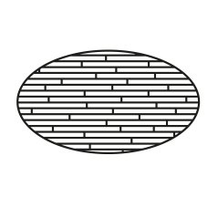 Stolová deska elipsa 600 x 1200 mm, buk cink, tl. 30 mm A/B (cena za ks)