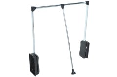 Výklopný věšák EASY, 64/83 cm, 12 kg, černá, chrom