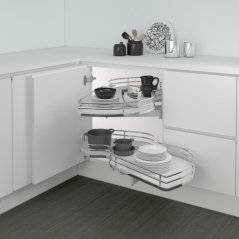INOXA ELLITE slepý roh COMBIS 2 chrom 600 mm pravý