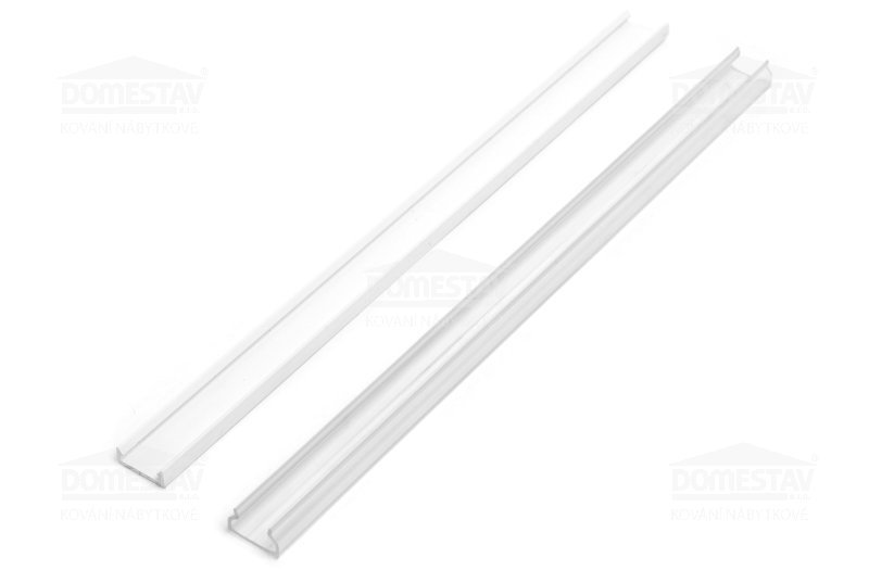 Profil pro LED pásek plastový, transp 15x10 mm, 2m