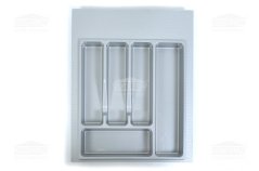 Příborník VOLPATO, š350/390 x h380/490 mm, šedý