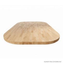 Stolová deska s oblými rohy 900 x 1200 mm, buk cink, tl. 40 mm A/B (cena za ks)