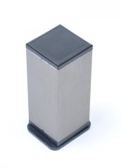 Nôžka nábytková V25E, H100 mm, hliník elox. nerez