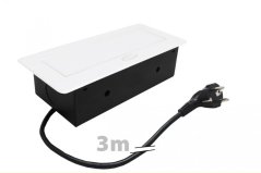 Závuvkový box 3x230V, 16A, kabeláž, bílá