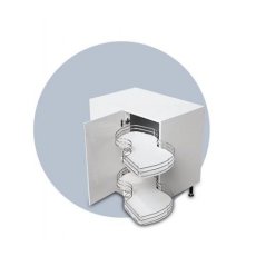 INOXA ELLITE slepý roh COMBIS 2 chrom 600 mm pravý