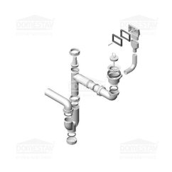 Drez jednoduchý Basic 10 SATIN 1 1/2" vrátane sifónu