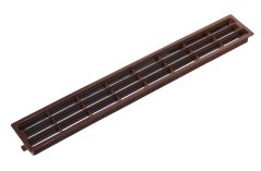 Větrací mřížka plastová 64 x 455 mm, tmavě hnědá