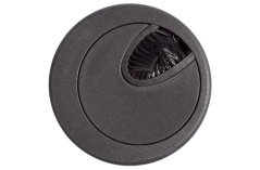 Kabelová průchodka 60 mm černá s kartáčkem