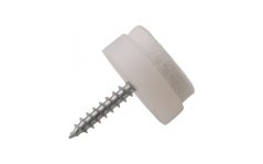 Skrutkovacie filcový klzák KRUH biely pr.20mm 8ks