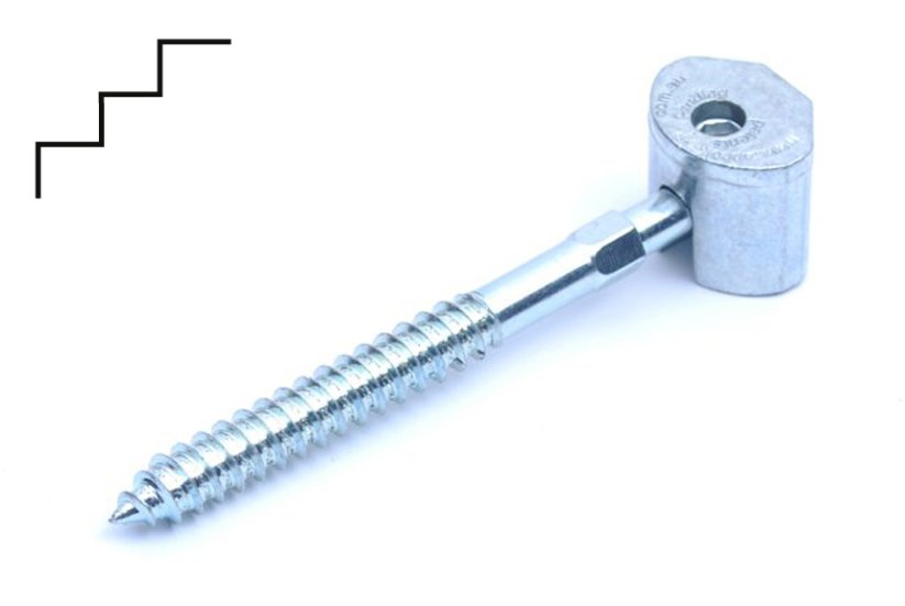 ZIPBOLT Kombinovaný vrut-šroub na zábradlí 8x125