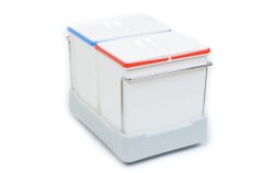 INOXA odp. koš.16L+16L bílá 97/DE1