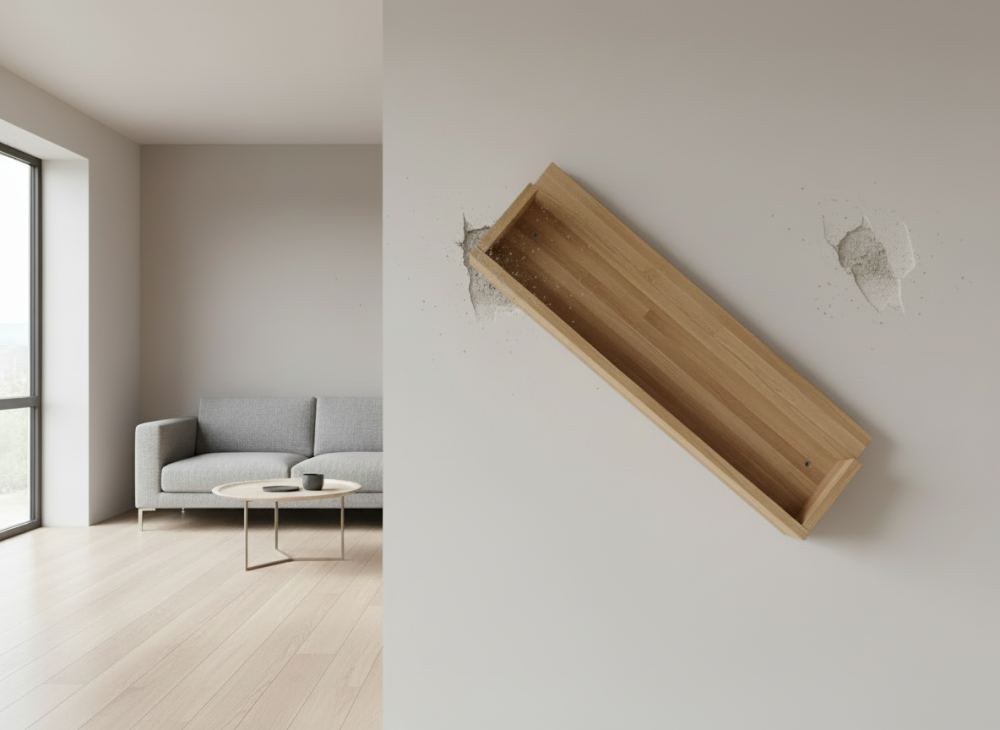 Nerespektování práce dřeva při montáži