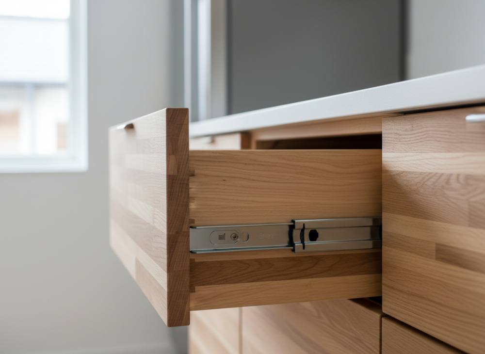 výsuv pri zásuvke zo škárovky