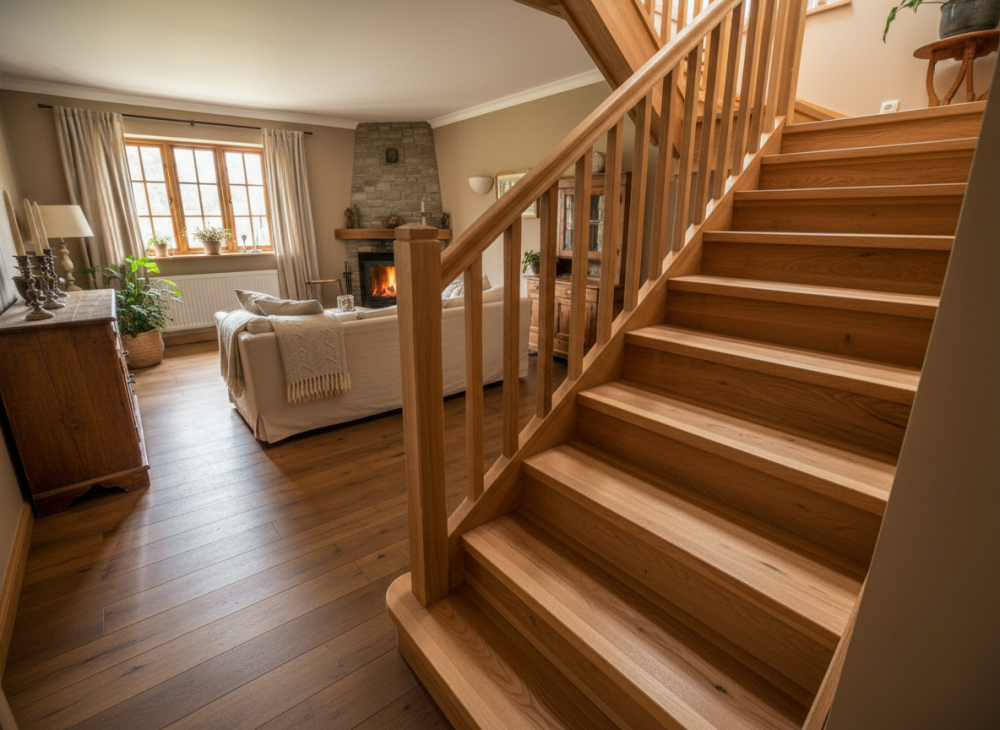 schodišťové stupně ze dřeva